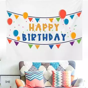 Подвесной ковер с героями мультфильмов, мягкий полиэстер, реквизит, фон с днем рождения, гобелен для жизни I