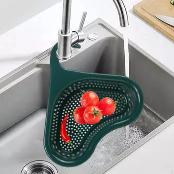 Подвесной кран для мойки с фильтром для эффективного слива воды на кухне темно-зеленого