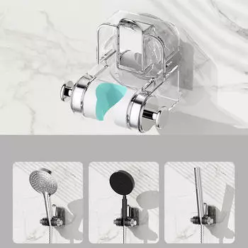 Подвесной кронштейн для душевой стойки, безпробивная душевая насадка, основание с присоской, фиксатор для ванной комнаты, подвесная стойка для сиденья One Size серебряный