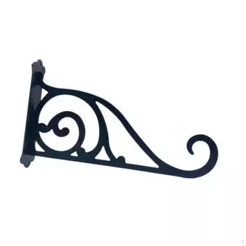 Подвесной кронштейн для растений, железная настенная вешалка, крючок для цветочной корзины, гараж, черный балкон 6.18x9.96 inch