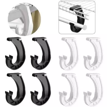 Подвесной кронштейн для штанги для шкафа, держатель штанги для полки 3/4 шкафа, прочный кронштейн J-образной формы для подвешивания одежды, шкафы для хранения и занавески One Size