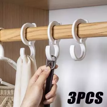 Подвесной крючок для одежды Крючок S-образной формы Ветрозащитный крючок Пластиковая подвесная сумка для общежития Крючок для ключей для полотенец 1pc белый