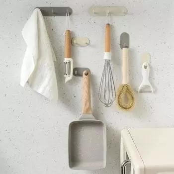 Подвесной крючок настенный самоклеящиеся настенные крючки без перфоратора голова слона кухонная утварь для хранения железный крючок хозяйственные принадлежности 1 бежевый