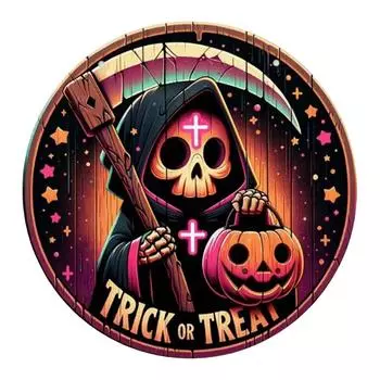 Подвесной круглый винтажный кулон на дверь на Хэллоуин для сада и двора (привидение) *