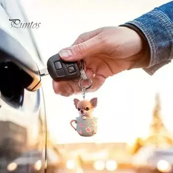 Подвесной кулон, акриловое плоское украшение для собаки на автомобиль с шнурком, легко повесить, очаровательный брелок, подвеска, украшение на рождественскую елку 1