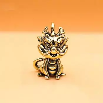 Подвесной кулон «Обезьяна со знаком зодиака» из латуни, миниатюрные фигурки огненных драконов, ручная работа, украшение в стиле фэн-шуй для дома