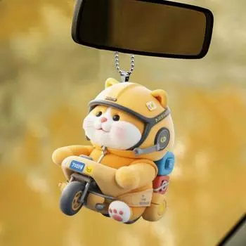 Подвесной кулон в виде кошки с ремешком, легко подвешивается, очаровательная кошечка, акриловая подвеска, украшение на рождественскую елку D