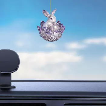 Подвесной кулон в виде кролика 2D, плоский орнамент, креативный, коллекция украшений для настенных веранд друзей 3pcs