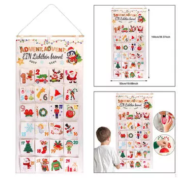Подвесной мешок для хранения Рождественский адвент-календарь Сувениры для вечеринок, чтобы наполнить конфетами Подарки 24 дня обратный отсчет