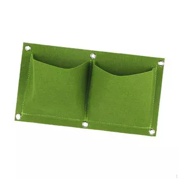 Подвесной мешок для выращивания растений с 2 карманами, прочный, креативный, вертикальный, озеленяющий цветочный контейнер для помещений чёрный