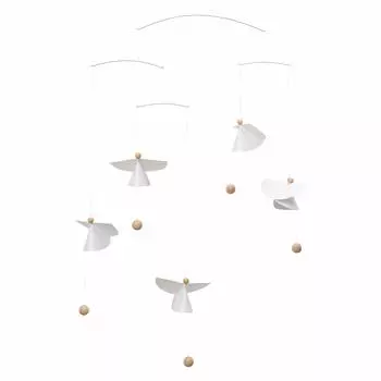 Подвесной мобильный телефон Flensted Guardian Angels, ручная работа, Дания - 26 дюймов белый