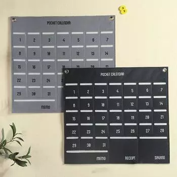 Подвесной настенный держатель для ежемесячной декоративной диаграммы, сумка для календаря, настенное украшение, сумка для хранения