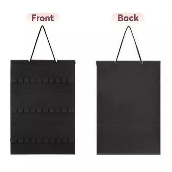 Подвесной настенный держатель для повязки на голову для женщин и девочек, фетровые повязки на голову, органайзер для хранения бантов для волос, заколки, подставка для демонстрации аксессуаров для волос 30 grids чёрный