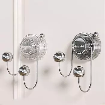 Подвесной настенный крючок для ключей, вешалка для унитаза без проколов, современная присоска, крючок для одежды, полотенце для одежды серый/прозрачный