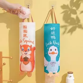 Подвесной органайзер для мусора, легко повесить, водонепроницаемый портативный мешок для хранения мусора с верхом, аксессуар для ванной комнаты темно-синий