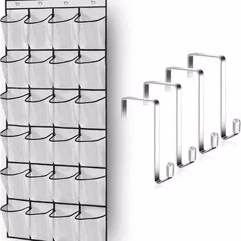 Подвесной органайзер для обуви с 24 карманами и сетками для хранения