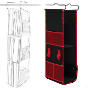 Подвесной органайзер для шкафчиков, регулируемый держатель, корзина для хранения, универсальная сумка из сетки Oxford с карманами