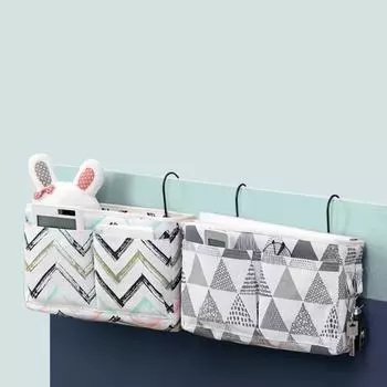 Подвесной органайзер, прочная корзина для хранения с крючками, экономит пространство, противодеформируется, прикроватная, для общежития 19