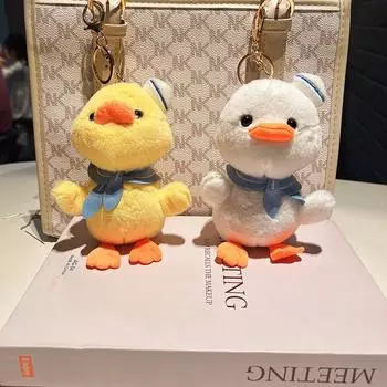 Подвесной орнамент, мягкая кукла, плюшевый брелок 15 см, мягкая мультяшная милая плюшевая игрушка, сумка, кулон, девочка, животные, куклы ручной работы жёлтый