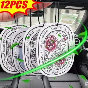 Подвесной освежитель воздуха для автомобиля с ароматерапией, универсальный автоматический подвесной декоративный ароматизатор для зеркала заднего вида