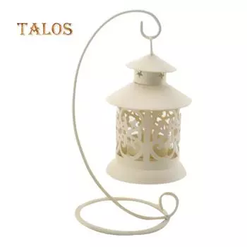 Подвесной полый подсвечник, старинный марокканский фонарь, свадебный декор, подарочное украшение белый