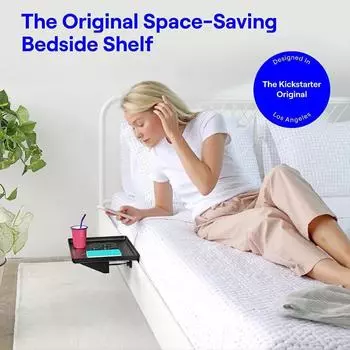 Подвесной прикроватный столик, подвесная прикроватная полка, прикроватный столик с зажимом, плавающий прикроватный столик для организации двухъярусной кровати белый