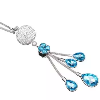 Подвесной реквизит для зеркала заднего вида автомобиля Изысканные блестящие подвесные декорации синий