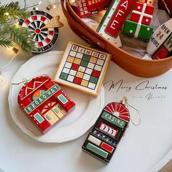 Подвесной рождественский кулон, праздничные атрибуты, реквизит для фотосъемки, рождественские украшения, американский стиль, винтажные украшения для рождественской елки