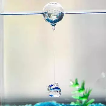 Подвесной шар для аквариума, плавающие украшения, стеклянный светящийся кит, плавающий шар, пузырь, креативное украшение для аквариума as the picture