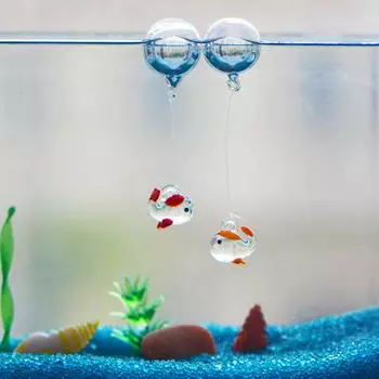 Подвесной шар для аквариума, плавающие украшения, стеклянный светящийся кит, плавающий шар, пузырь, креативное украшение для аквариума