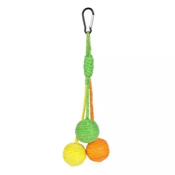 Подвесной шарик из сизаля для домашних кошек, устойчивый к укусам, износостойкий джутовый шпагат, товары для животных, избавляющие от скуки, жевательная игрушка-царапка 32CM