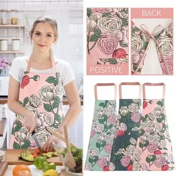 Подвесной шейный платок, большой карман, модный фартук, кухонный фартук для готовки One Size