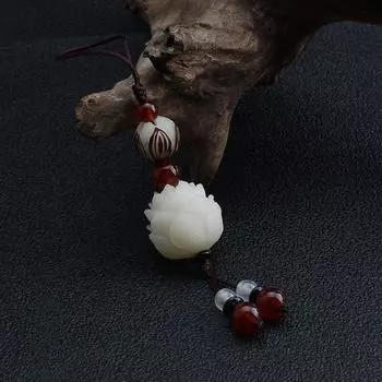 Подвесной шнурок для мобильного телефона, брелок с цветком лотоса бодхи, шнурок для мобильного телефона, подвеска для сумки A