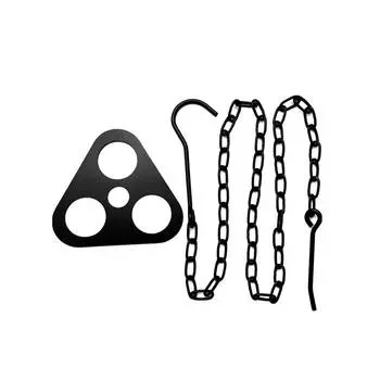 Подвесной штатив для кемпинга с подставкой для сумки, стальной стойкой для барбекю, многофункциональным штативом чёрный