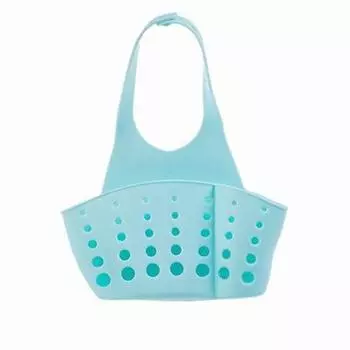 Подвесной сливной держатель, корзина для раковины, кухонные стеллажи для хранения в ванной, органайзеры синий