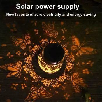 Подвесной солнечный фонарь Yousheng, наружный декор, вырезанный узор, солнечный свет, устойчивый к погодным условиям, для птиц, насекомых, солнечный фонарь для двора, патио, балкона, сада, декора Dragonfly