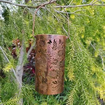 Подвесной солнечный светильник IP55 Водонепроницаемый полый дизайн с автоматической зарядкой Подвесной солнечный фонарь