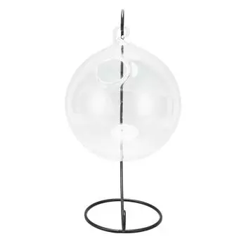 Подвесной стеклянный аквариум Прозрачный настольный подвесной стеклянный аквариум с подставкой для офиса дома