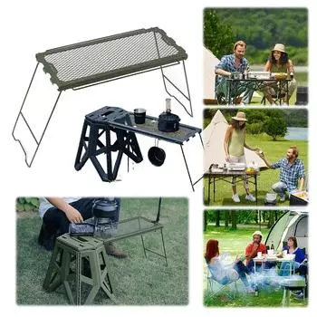 Подвесной столик многофункциональный портативный стол для барбекю для пикника и путешествий чёрный