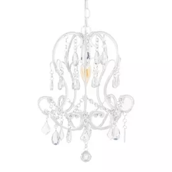 Подвесной светильник 29,5 x 28 x 85 см Classic White Metal