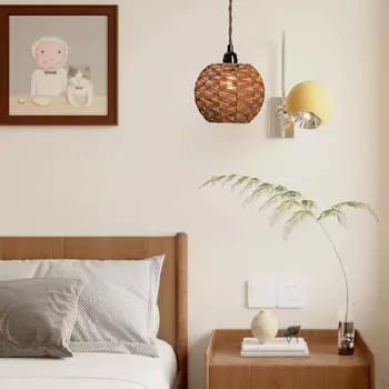 Подвесной светильник, абажур, плетеная лампа, потолочная лампа, замена защитного кожуха для фермерского дома