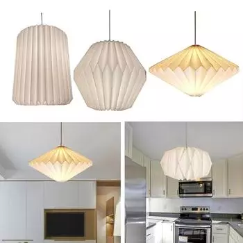 Подвесной светильник, чехол для лампы, абажур из скандинавской креативной бумаги, оригами, креативный складной бумажный подвесной абажур для декора гостиной