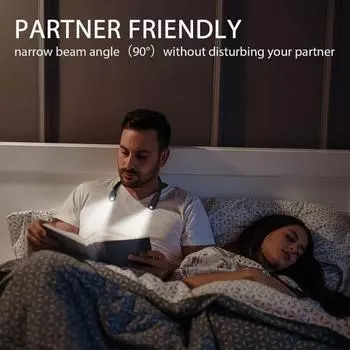 Подвесной светильник для чтения на шее Светильник на шею Свободные руки Гибкий Легкий вес Удобное ношение Перезаряжаемый 3 режима Лампы для чтения Ремонт Вязание синий