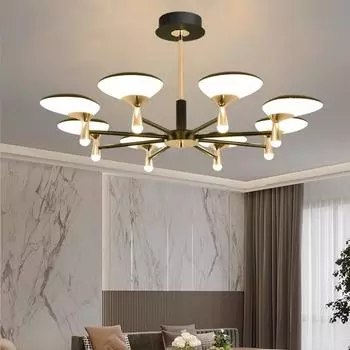 Подвесной светильник для гостиной, роскошная атмосфера, столовая, бар, настольный светильник, современный пылезащитный светильник для главной спальни 6 headlights