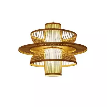 Подвесной светильник из бамбука в китайском стиле, потолочный светильник из ротанга, тростниковый фонарь, ручная вязка, ресторан, кабинет, спальня, холл, домашний декор