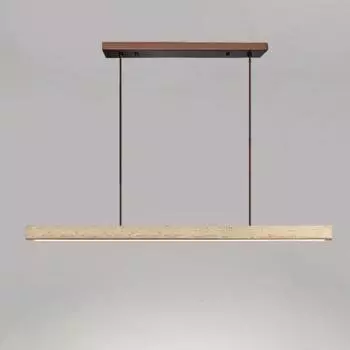 Подвесной светильник из камня с длинной полосой, однолинейный светильник для ресторана, гостиной, офиса, кабинета, стола, светильника из дерева Warm White