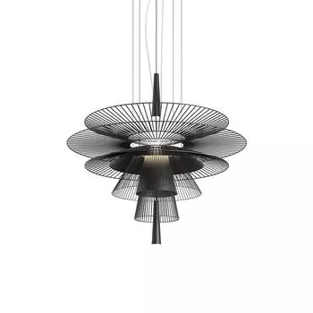 Подвесной светильник из металлической сетки в японском стиле, светодиодная подвесная лампа для входа во двор, гостиной, домашнего декора, дизайнерские люстры Cold White