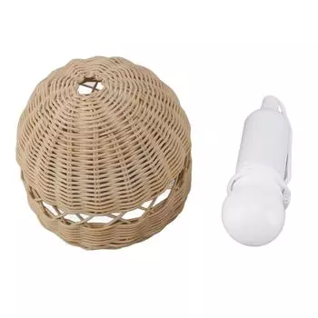 Подвесной светильник из ротанга в современном скандинавском стиле, плетеный вручную ротанговый подвесной светильник для детской комнаты