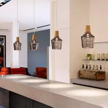 Подвесной светильник из стекла в стиле ретро, винтажная подвесная лампа E27, роскошный домашний декор, люстра, светильник для спальни, гостиной, столовой Without bulb