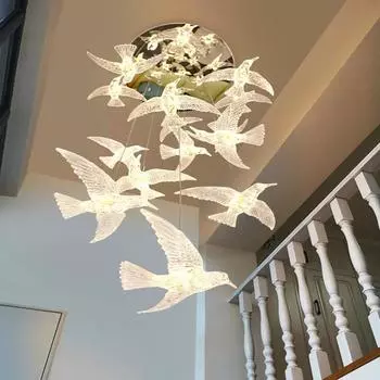 Подвесной светильник Led Bird, украшение для дома, освещение, подвесной светильник, дизайн, лофт, гостиная, выставочный зал, квартира, потолок, вилла, люстра